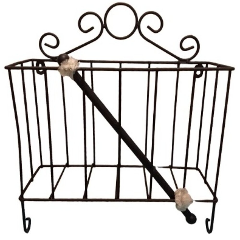 Steel Wire Paper Towel Rack & Storage Black